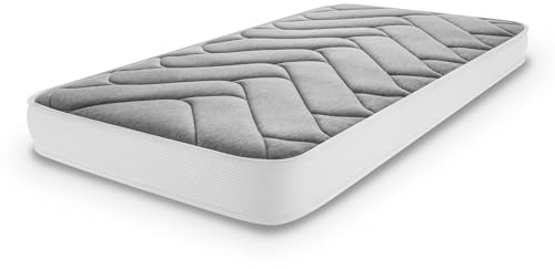 Naturalex - Colchón Cuna 120x60 cm Baby Altura 12 cm - Visco Suave + HR Ergonómico para Bebés - Transpirable, Seguro, Antiasfixia, Reversible - Certificado Oeko-Tex - Level