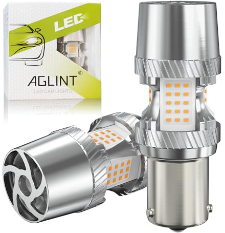 AGLINT BAU15S PY21W LED Lampadine CANBUS Senza Errori Anti Hyper Flash 54SMD 7507 1056 per Auto LED Segnalazione Indicatori di Direzione Posteriore Fendinebbia Luce Ambra 2Pcs