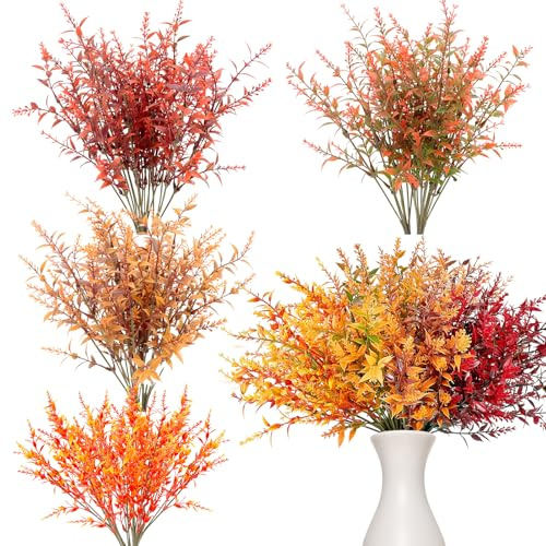HPiano Fasci di Fiori Artificiali Autunnali,Rami di Foglie Artificiali Foglie Autunnali,Rami Artificiali e Fiori Artificiali,Decorazioni Autunnali per Casa Giardino Veranda