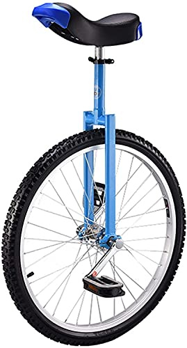 EBZFASO Monocycle Adulte Monocycle d'équilibre avec Pneu de Montagne 24 Pouces Bleu capacité 150 kg