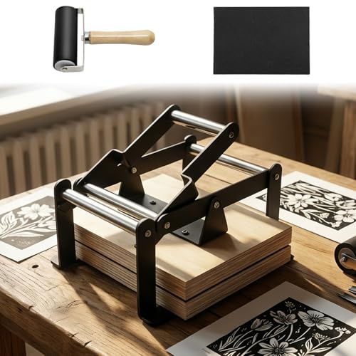 A4 Linocut Printing Hand Lever Press Machine, Linocut Press Machine, 4 PCS
