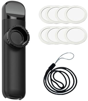 RCGOFOLLOW Bärbar musikflöjt Kazoo För Presenter för vuxna Kazoo med fem flöjtmembran Förbättrar musikalisk kreativitet och nöje Med fem membran för musikälskare , Svart , 10.8x2.5x2 cm