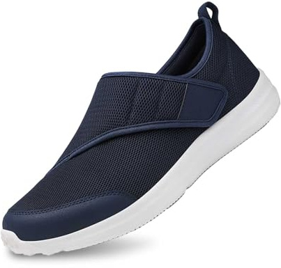 Zapatos Ortopédicos Ligeros Hombre Zapatillas pie Diabetico Verano Mocasines sin Cordones para DiabéTicos Pies Hinchados Cómodas Ancho Especial 2026