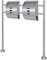 Conjunto de 2 buzones con soporte de acero inoxidable