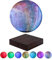 VGAzer Lampe en lévitation en forme de lune flottante et qui tourne dans l'air librement avec des lumières LED à changement progressif entre 7 couleurs