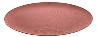 Alessi Veneer PU07 - Design Serviertablett, Stahl gefärbt mit Epoxidharz mit geprägtem Dekor, Braun