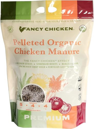 Fancy Chicken Premium Manure – 15 Lb Pelleted Organic Fertilizer with Natural Performance Enhancers, All-Natural Plant Food Ideal for Vegetables Gardening & Farming USDA