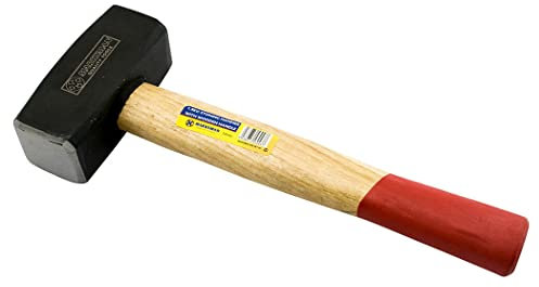 1.5Kg Heavy Duty Stoning Hammer - with Wooden Handle | Household DIY, Hand Tool Workshop Builders Multi Purpose Stone Mallet, Durable