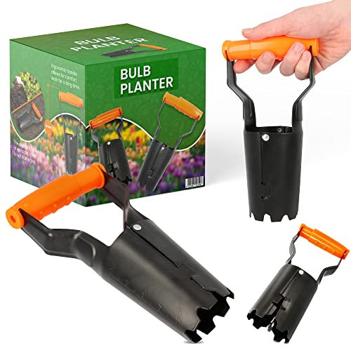 Blumenzwiebelpflanzer 6-9 cm Automatikpflanzer Pflanzautomat Zwiebelpflanzer Zwiebelpflanzer Mit Auslöseautomatik Tiefenskala Knollenpflanzer Pflanzhilfe ​Pflanzhelfer Automatikgriff Gartenwerkzeug