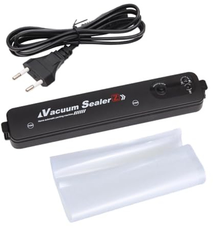 KICHOUSE Macchina Sottovuoto Alimentare Portatile Con Funzione Sigillatura Automatica Salva Freschezza Cibo Design Compatto e Leggero Inclusi Sacchetti Per Alimenti Spina Eu Per Conservazio