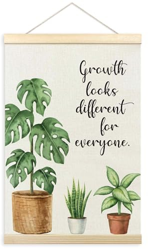 TLESKE Mental Health Poster Hanger Frame for Therapy Counseling Office, Motivational Inspirational Wall Art Decor for Classroom Nursery, Growth Looks Different for Everyone Poster Print, 16x24