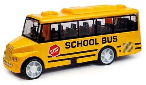 School Bus Toys, Min Bus Toy for Kids, Yellow Mini Toy Buses, Pull Back Diecast Model Cars Metal Vehicles for Kids Girls Boys Party Birthday Gift