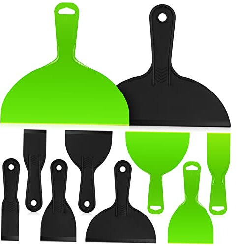 Uonlytech 10pièces Grattoir Plastique Avec Poignée Souple Lot De Spatules Pour Réparation Murale Et Nettoyage De Peinture Outil De Grattoir à Mastic Pour Fissures Et Plâtre