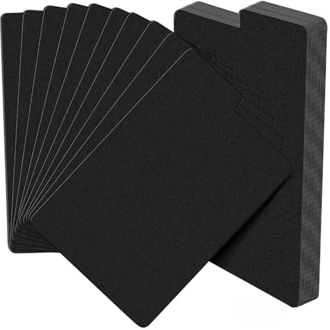 Kronabelle Lot de 50 intercalaires en polypropylène avec étiquettes autocollantes, 18,5 x 28,7 cm, noir, collection de bandes dessinées et boîtes de rangement
