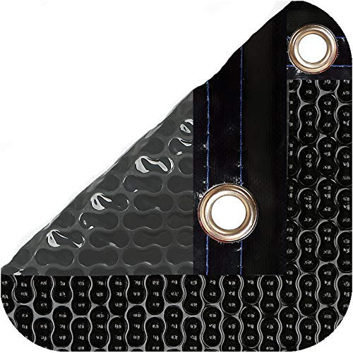 International CoverPool. Solarfolie Pool rechteckig/eckig schwarz 500 Mikron GeoBubble Energy Guard für 3,5 x 4,5 Metern Pool mit Verstärkung auf den Breiten Seiten