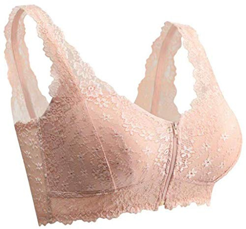 Hopoter Soutien-Gorge sans Armature Confortable Ouverture Devant Confortable Dentelle Sexy pour Femmes, Grande Taille Brassière Respirant pour Sport