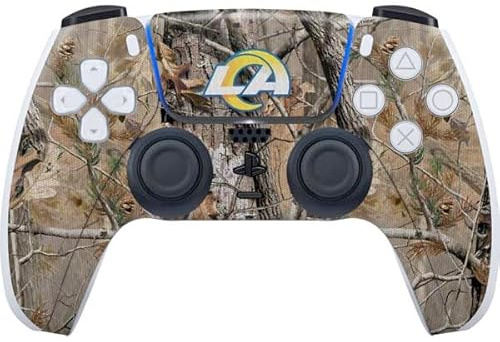 Skinit Decal Gaming Skin Compatible with PS5 Controller - Officially Licensed NFL Los Angeles Rams Realtree AP Camo Design