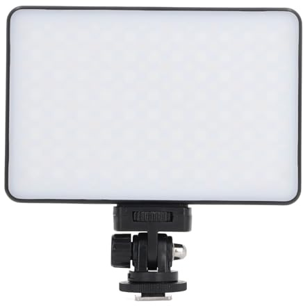 Lampe Vidéo LED, 192 Pièces, 16W, Taille de Paume, Grille Thermique 3D, Support Rotatif, pour Appareil Photo Numérique avec Batteries Série NP F
