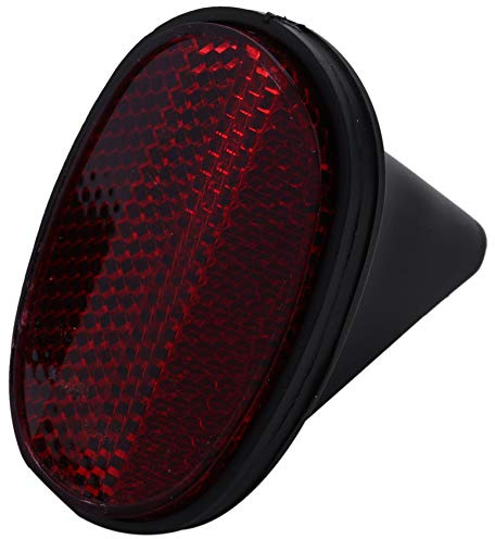 Orolotay 1 Pieza Bicicleta Trasera Guardabarros Reflector Guardabarros óValo Advertencia Rojo Negro