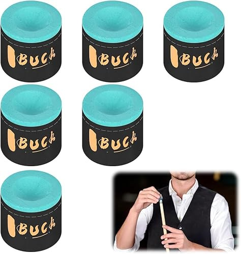 flintronic Snooker Chalk for Pool Cue, 6 Pcs No-Slip Cue Chalk Set for Professional and Home Players, Enhances Grip Pool Chalk for Tournaments, Bars, Gym, Home, Sports Billiard, Green