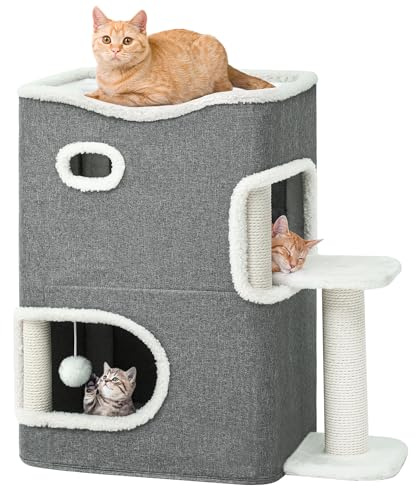 Katzenhaus Indoor Faltbare, Katzenhöhle Große Katzen, Katzenhöhle mit Kratzfläche für Regal, Katzen Haus,cat House cave, katzenbett höhle katzenverstec katzenhöle Katzentonne Katzen Klettern