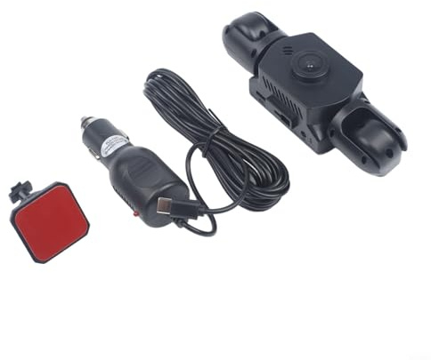 Cámara de 360 grados con sistema DVR de 4 canales, cámara trasera frontal 4K 1080P con cámara de gran angular para vehículo, sensor de movimiento de modo de estacionamiento y bucle (tres lentes)