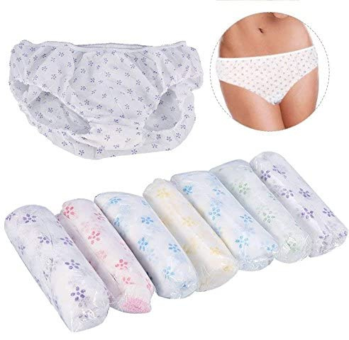 Disposable Pants, Women's Maternity Briefs, 7 Pack Non-Woven Super Soft Comfortable Lightweight Knickers Underpants for Hospital Maternity Pregnancy Post Partum Travel Massage Wear, White