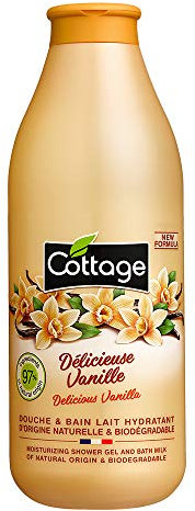 Cottage - Duschbad Und Feuchtigkeitsmilch - Köstliche Vanille - 97% Natürliche Zutaten - 1 Einheit - 750 Ml