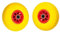 Elkoza® 2x10 3.00-4 Polyurethane 20mm 250X75 Wheelbarrow Wheels Sack Truck Trolley Wheel Solid Puncture Proof Tyre Complete for Garden Heavy Duty Trolley Barrow Truck Replacement Wheelbarrow Wheel