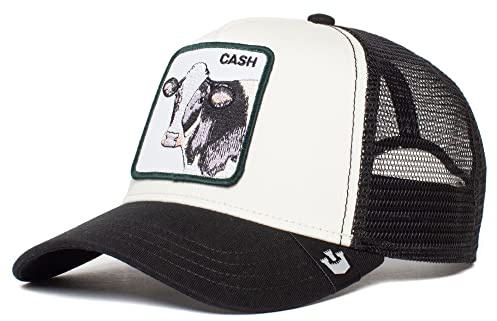Goorin Bros. Unisex-Erwachsene The Farm Original Adjustable Snapback Trucker Hat Baseballkappe, Weiß (Cash Cow), Einheitsgröße