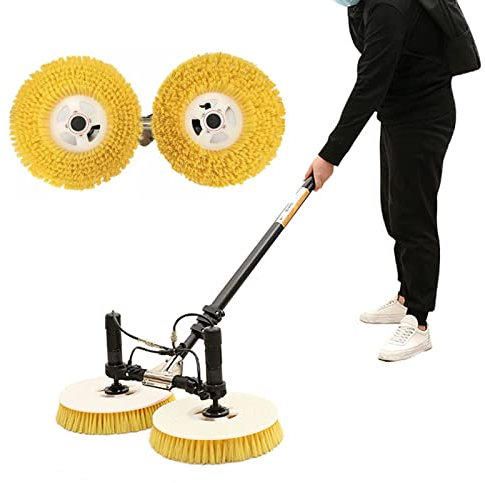 QJJML Macchina telescopica per la Pulizia del Lavaggio del Pannello fotovoltaico Rod, Attrezzatura per la Pulizia del Pannello Solare a Doppia Testa Robot pulitore Solare,7.5M
