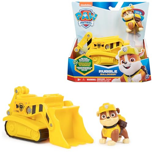 Patrulla Canina - Excavadora Y Figura Rubble - Excavadora Juguete para Niños con Figura Rubble Patrulla Canina - 6069057 - Juguetes Niños 3 Años +