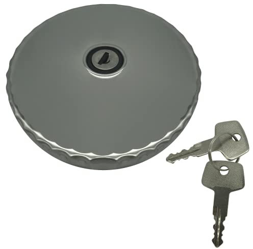 Tankdeckel 60mm Ø abschließbar Metall Bagger Traktor LKW NFZ Universal Chrom