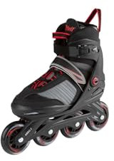 CRIVIT Jugend Inlineskates, Größe 37-41 (schwarz/rot)