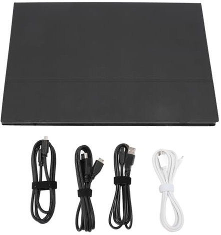 Pongnas 18inch 2.5K Portable Monitor, 2560x1600P External Laptop Monitor 16:10 Business Gaming Display, IPS Panel with Adjustable Stand, VESA Mount, Dual, with Mini HD Multimedia