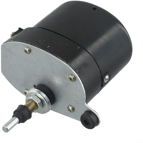 Bebykilemi Motor de limpiaparabrisas de 12v con Rvs para barcos de pesca y compatible con Caravins tractor Utv para Atv para modelos 01287358 7731000001 0390506510 Negro(Motor)