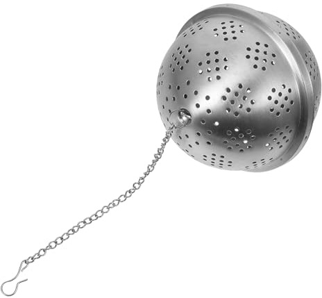 Toyvian Filtro de Té de Acero Inoxidable Infusor de Especias Bola Colador para Té Suelto con Gancho para Tetera y Cocina