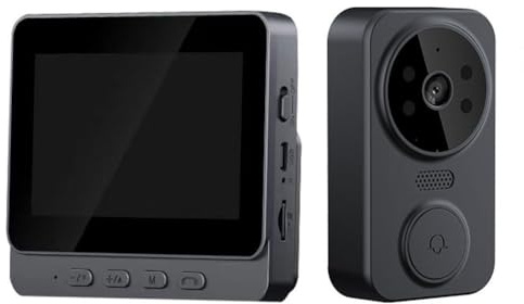 LVYXON Pantalla IPS de 4.3 pulgadas, 2.4 G, intercomunicador visual, inalámbrico, intercomunicador bidireccional, monitoreo de video, timbre de puerta, cámara de seguridad