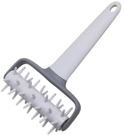 Rouleau à Pâtisserie Perforé avec Poignée Ergonomique Piqueur à Pâte pour Pizza, Tarte, Pâtisserie, Compatible Lave-Vaisselle