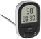 TFA Dostmann Digitales Küchenthermometer Fleischthermometer kabellos, 30.1062.01, inkl Timer und Stoppuhr Kerntemperatur messen schwarz, Kunststoff