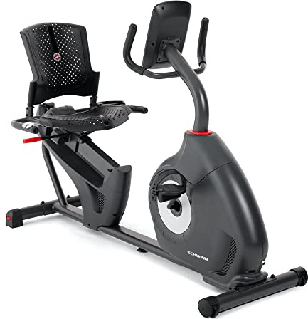SCHWINN 510R LIGGANDE MOTIONSCYKEL – TYST MAGNETISKT MOTSTÅND, STÖD FÖR SVÄNGSTÖDET, BLUETOOTH® FÖR ZWIFT OCH KINOMAP, KOMPATIBILITET MED PULSGREP OCH ARMREMMAR, REHABKLAR DESIGN