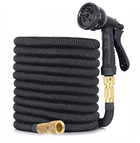 Tuyau d'arrosage Extensible à 8 Fonctions, Tuyau Flexible et Léger, pour Irrigation, Nettoyage du Jardin, Laver la Voiture, Arroser, Baigner Animal, Tuyau d'arrosage avec Sac de Rangement