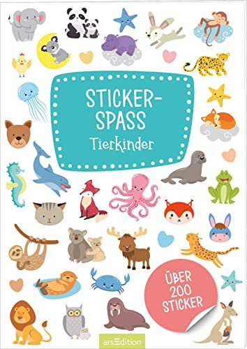 Stickerspaß – Tierkinder: Über 200 Sticker | Stickerheft für Tierfans ab 4 Jahren