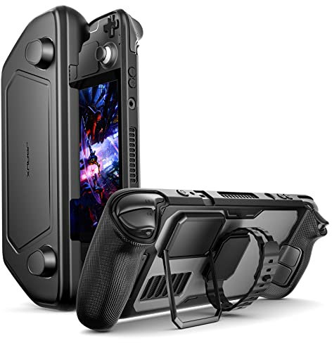 JSAUX PC0104 ModCase Compatibile con Steam Deck, include guscio anteriore staccabile, guscio protettivo del corpo, staffa metallica e cinturino - Set di Base