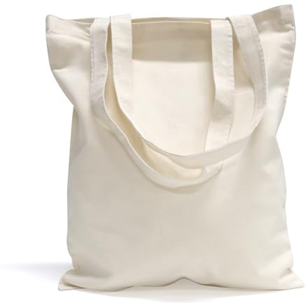 Morcheiong 40 Pack Cotton Canvas Bag Blank Tote Canvas Bags Reusable Grocery Shopping Bags，Suitable for DIY Craft，Promotion, Advertising, Drawing, Gift, Shopping, Grocery