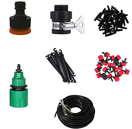 TopHomer Kit de système d'irrigation goutte à goutte de 10 m, accessoires pour serre de jardin, aménagement paysager