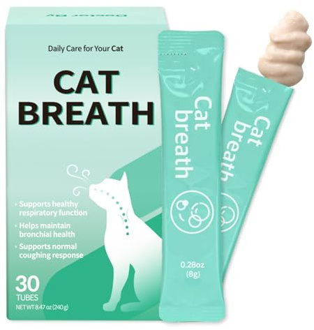 Doctor By Cat Breath Bronchial Supplements Cat Sneezing Treatment Asthma Cold Cough Nose Relief Respiratory&Immune Support with TF-343-30 lickable Formula Individually Packaged, Chicken (1 Pack)