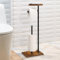 Porte-Papier Toilette sur Pied avec étagère de Rangement supérieure, Porte-Rouleau de Papier Toilette sur Pied, Support de Papier Toilette, Distributeur de Papier Toilette, Noir et Marron