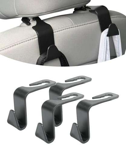 Flaconi 4PCS Porte Sac Voiture,Gadget Voiture,Accessoires Auto,Crochet de Stockage de Voiture,Crochets de Stockage de Voiture Crochets,pour Suspendre Vêtements,Sacs à main Et Sacs de Courses