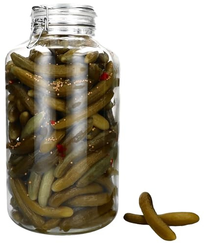 MamboCat Norma Bocaux de conservation hermétiques ronds I 6 l I Bocaux en verre avec fermeture à étrier I Idéal pour la mise en conserve, la fermentation et le stockage